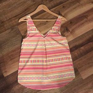 Neon print sleeveless tank